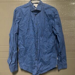 Calvin Klein Men's Blue Striped Shirt